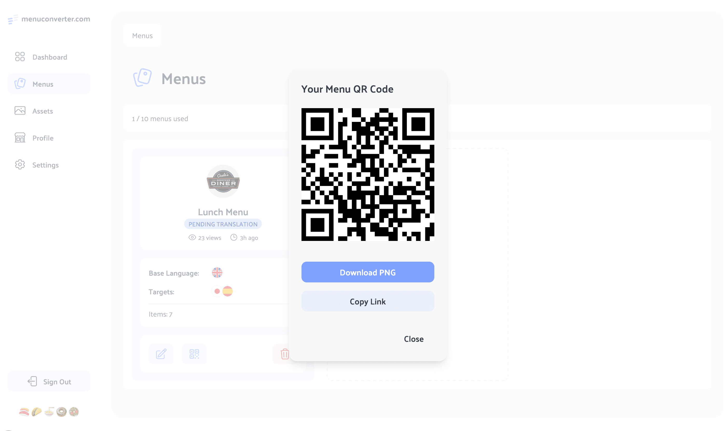 Dashboard screenshot for Publish & Share